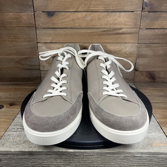 ECCO Men's Size 12-12.5 Street Lite Luxe Brown Everyday Leather Retro Sneakers - Picture 2 of 10